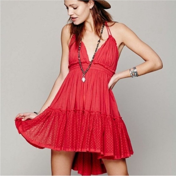 Free People 100 Degrees Red Dress size small - Picture 1 of 1
